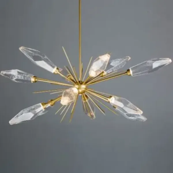 Rock Crystal Oval Starburst Chandelier