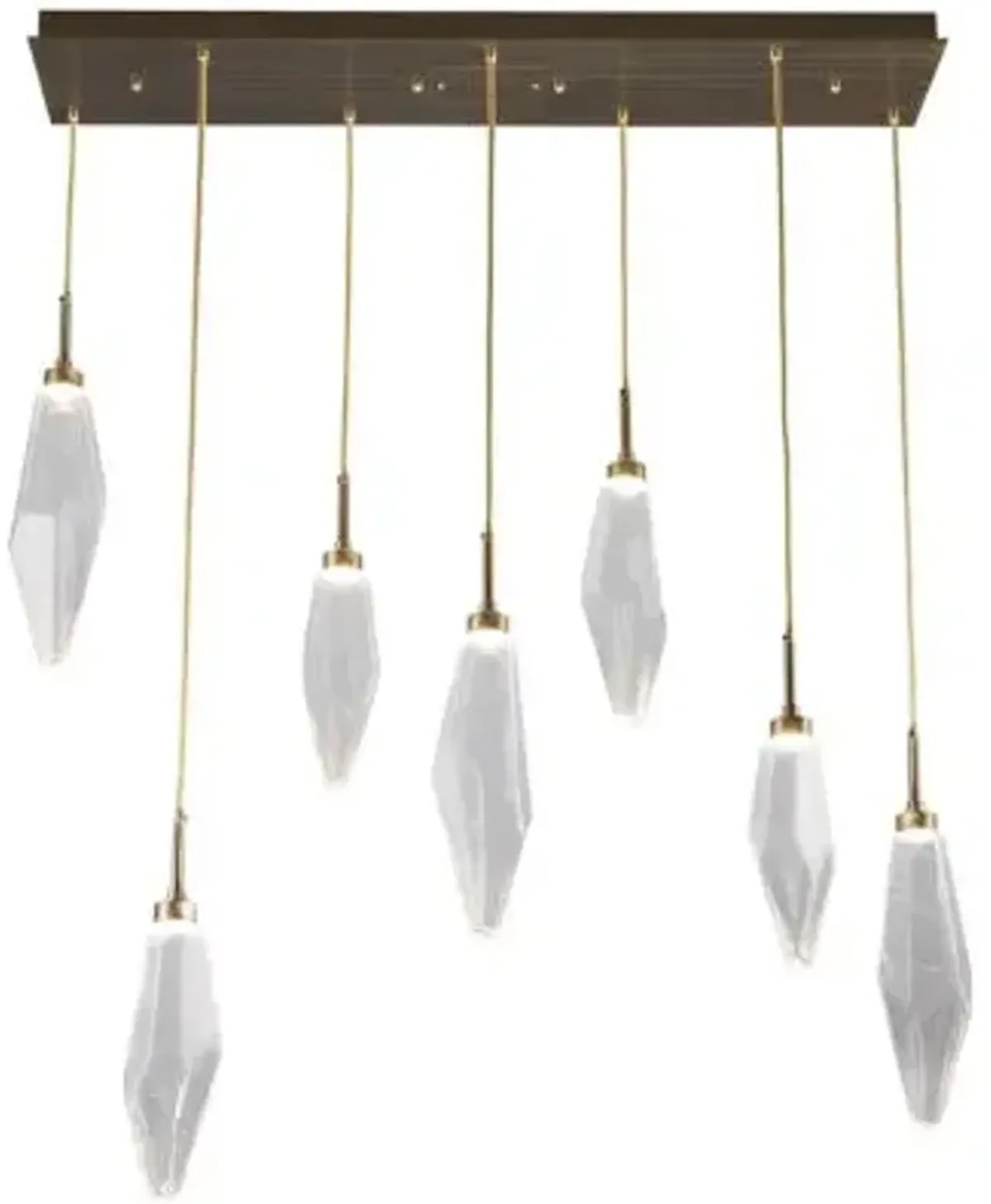 Rock Crystal Linear Multi Light Suspension