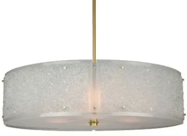 Textured Glass Drum Pendant