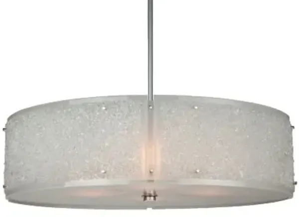 Textured Glass Drum Pendant