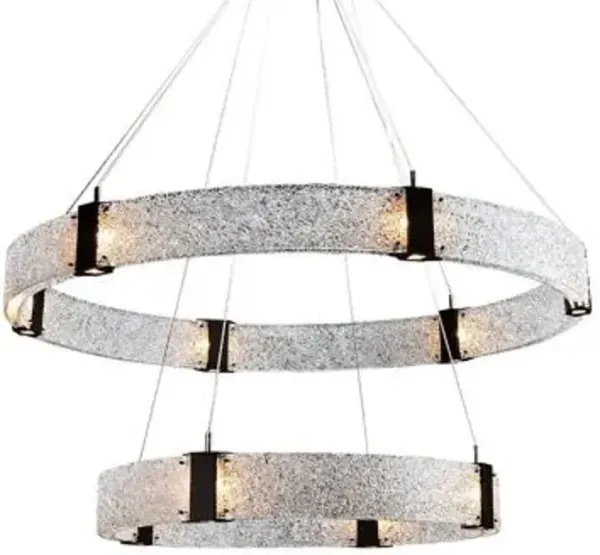 Two Tier Parallel Ring LED Chandelier