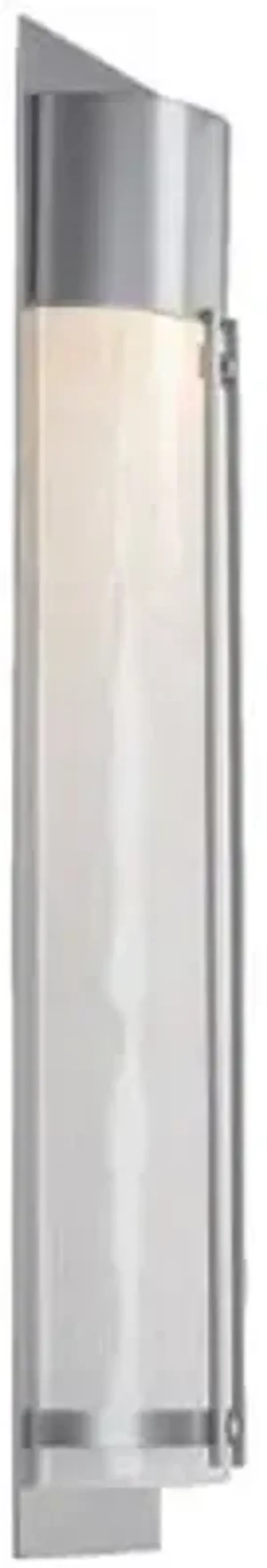 Outdoor 31"H Half Round Glass Sconce with Metalwork ODB0054-31