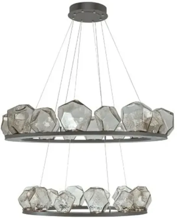 Gem Bezel Ring 2-Tier Chandelier
