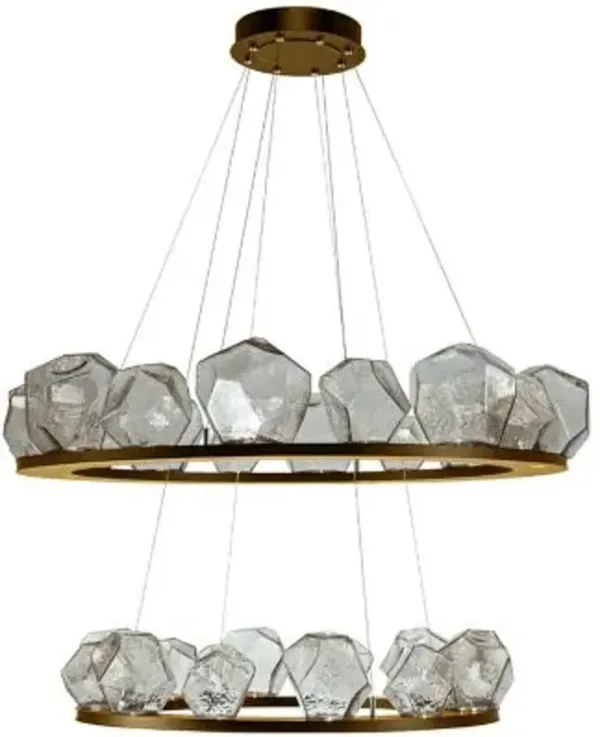 Gem Bezel Ring 2-Tier Chandelier