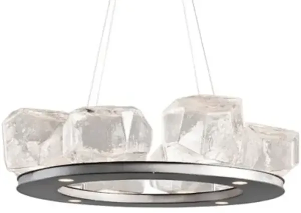 Gem Bezel LED Ring Chandelier