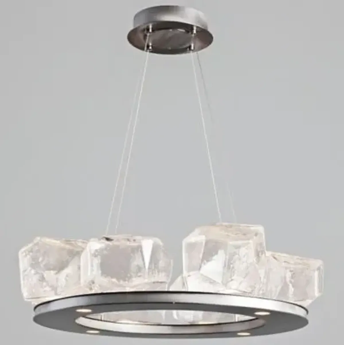 Gem Bezel LED Ring Chandelier