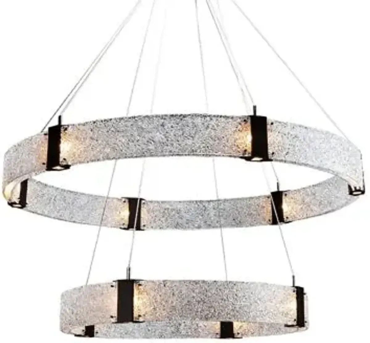 Two Tier Parallel Ring LED Chandelier