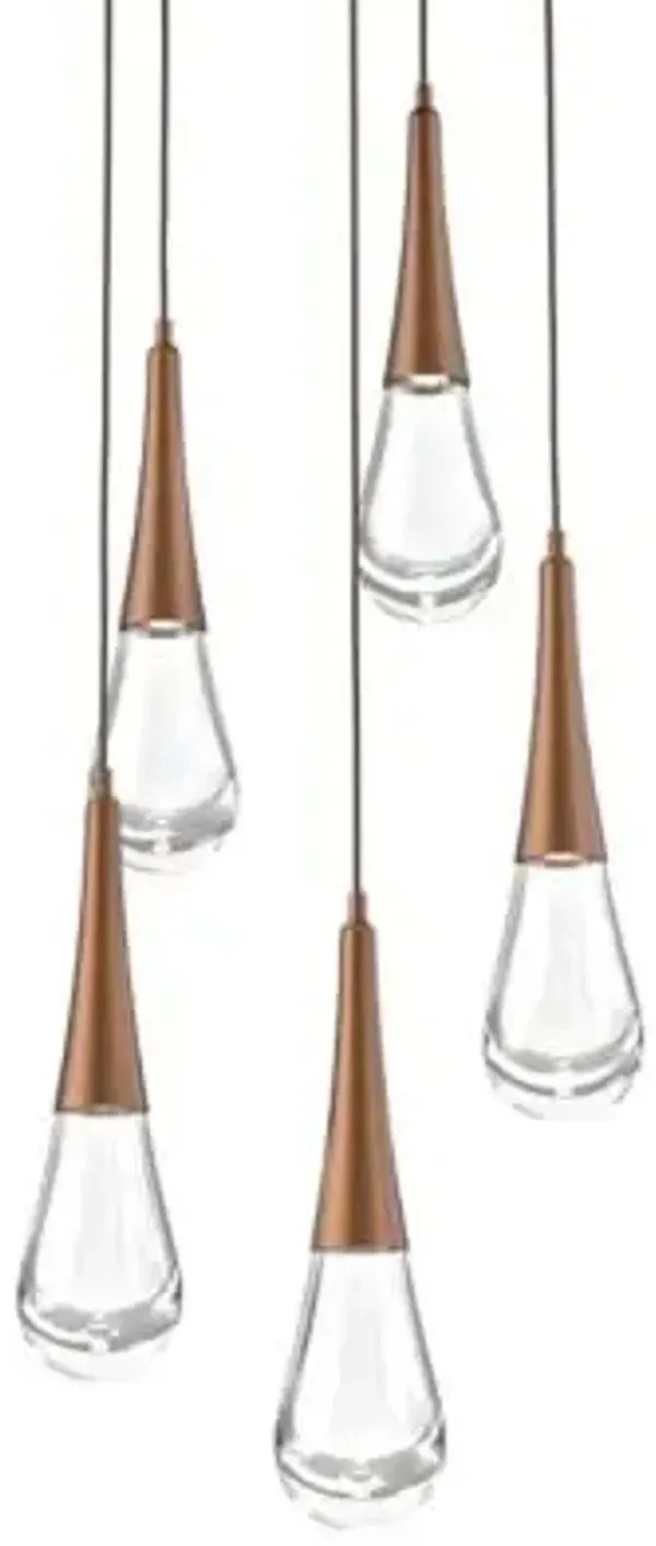 Raindrop Round LED Multi-Light Pendant