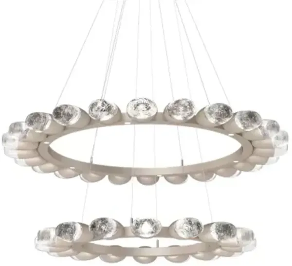 Pebble LED Double Ring Chandelier
