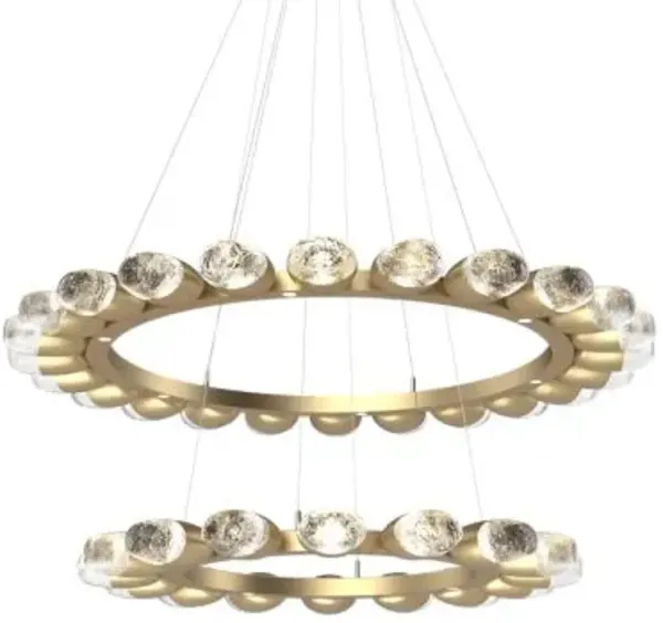 Pebble LED Double Ring Chandelier