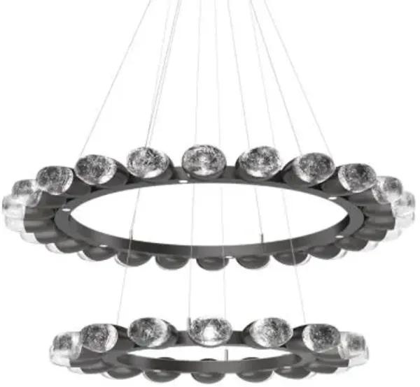 Pebble LED Double Ring Chandelier