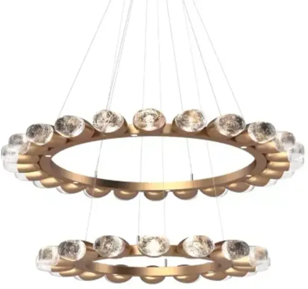 Pebble LED Double Ring Chandelier