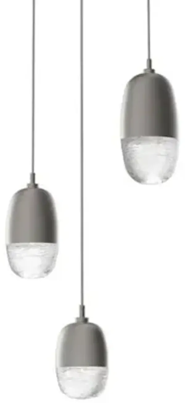 Pebble LED Round Multi-Light Pendant