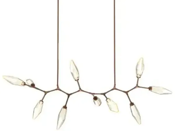 Rock Crystal Modern Branch LED Linear Suspension