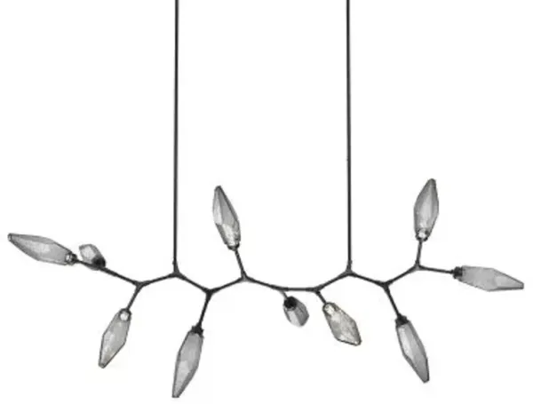 Rock Crystal Modern Branch LED Linear Suspension