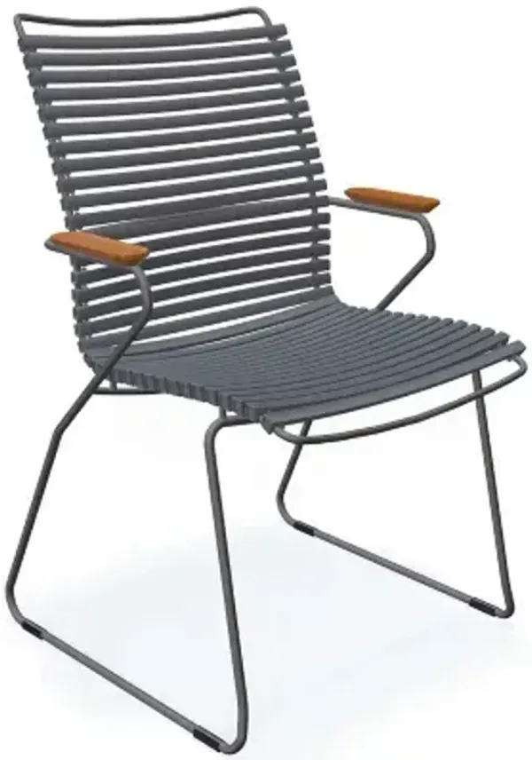 Click Tall Back Outdoor Dining Chair, Set of 2