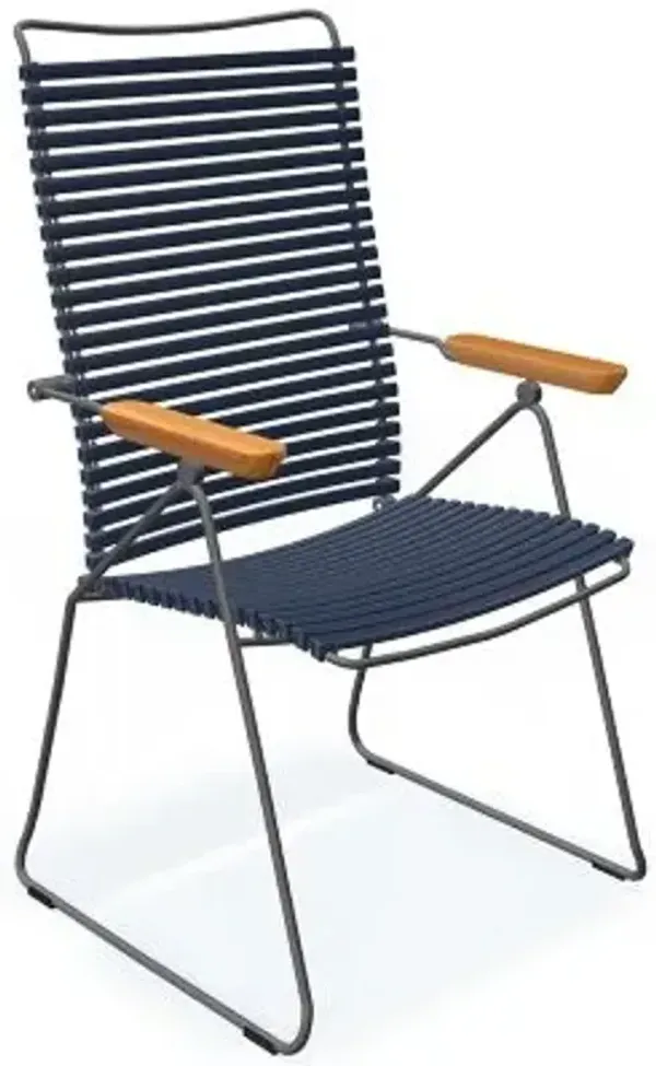 Click Position Outdoor Chair with Armrest