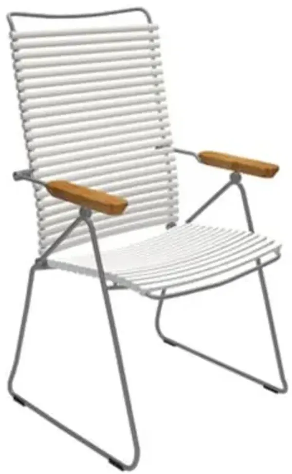 Click Position Outdoor Chair with Armrest