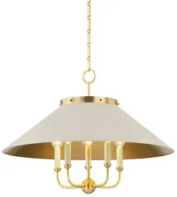 Aged Brass With Off White color