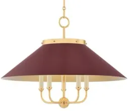 Soft Crimson / Aged Brass with Soft Crimson color