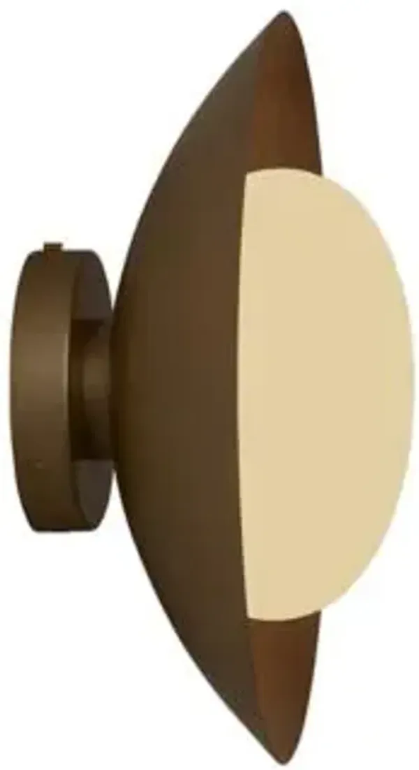 Brass Arundel Mushroom Wall / Flushmount