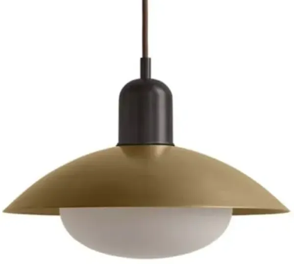Brass Arundel Mushroom Pendant