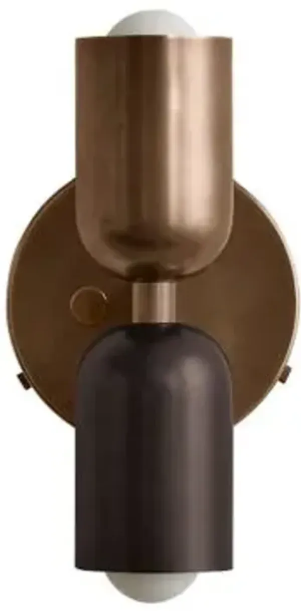 Brass Up Down Wall Sconce