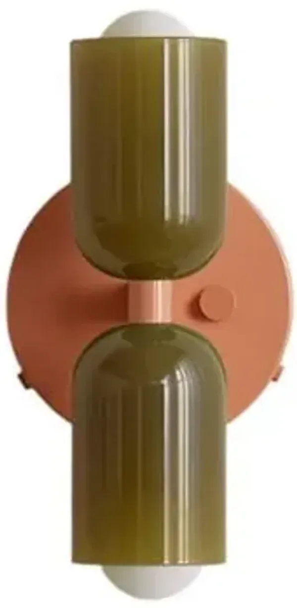 Chromatic Glass Up Down Wall Sconce