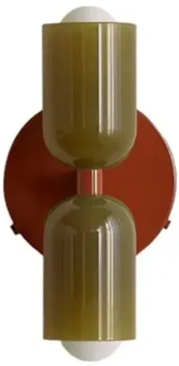 Chromatic Glass Up Down Wall Sconce