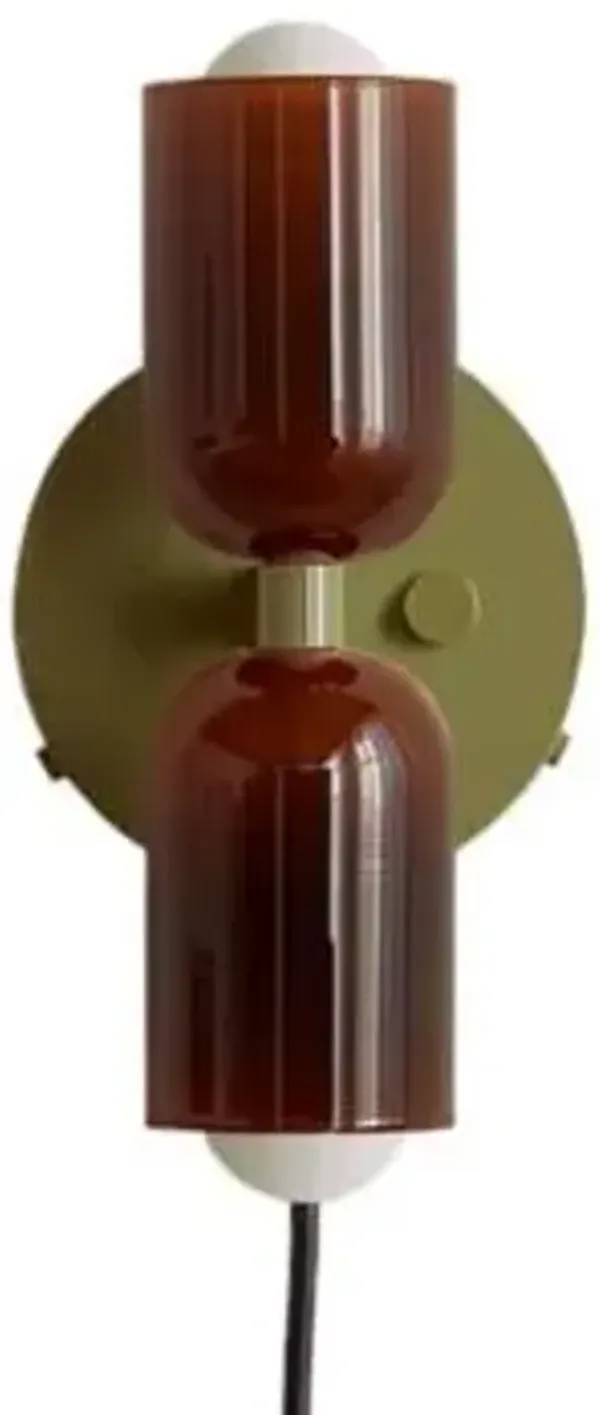 Chromatic Glass Up Down Wall Sconce