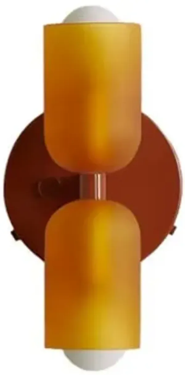 Chromatic Glass Up Down Wall Sconce