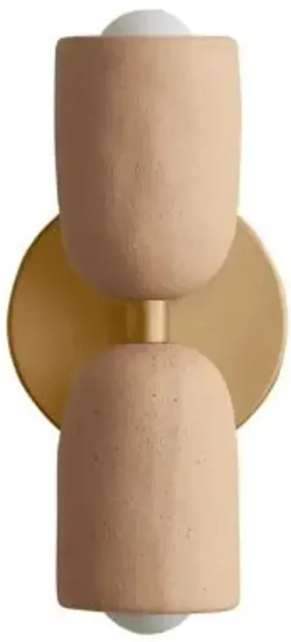 Ceramic Up Down Slim Wall Sconce