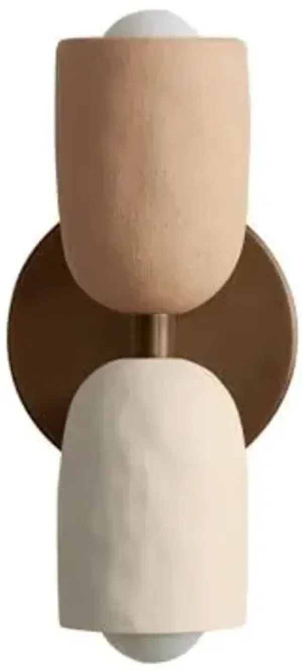 Ceramic Up Down Slim Wall Sconce