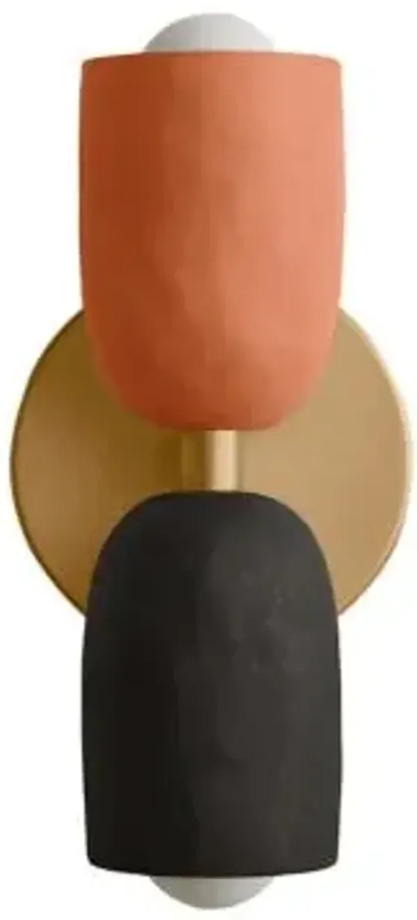 Ceramic Up Down Slim Wall Sconce