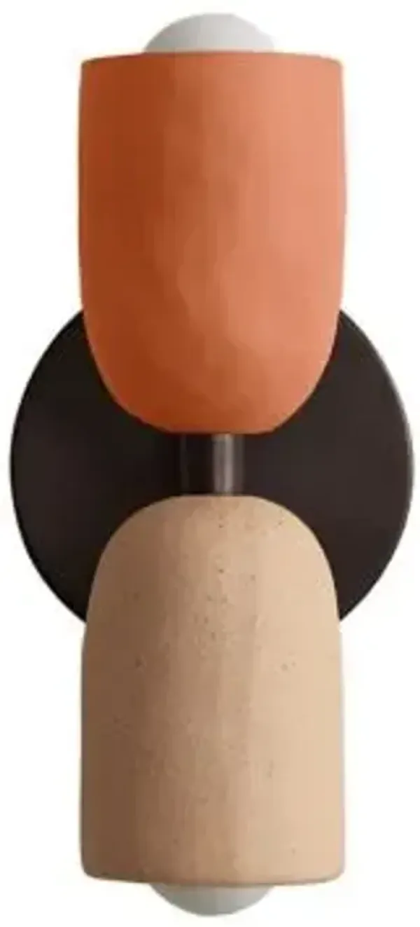 Ceramic Up Down Slim Wall Sconce