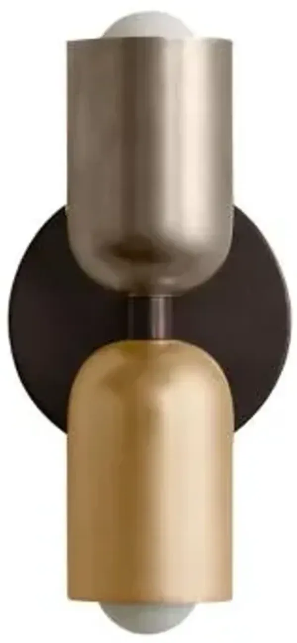 Brass Up Down Slim Wall Sconce