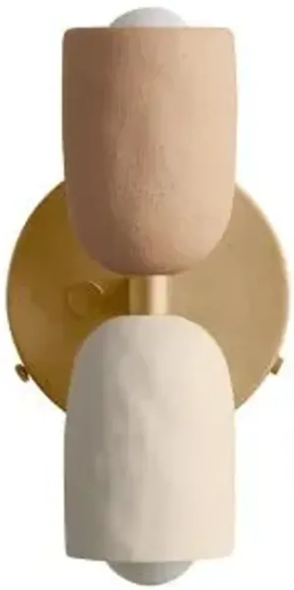 Ceramic Up Down Wall Sconce