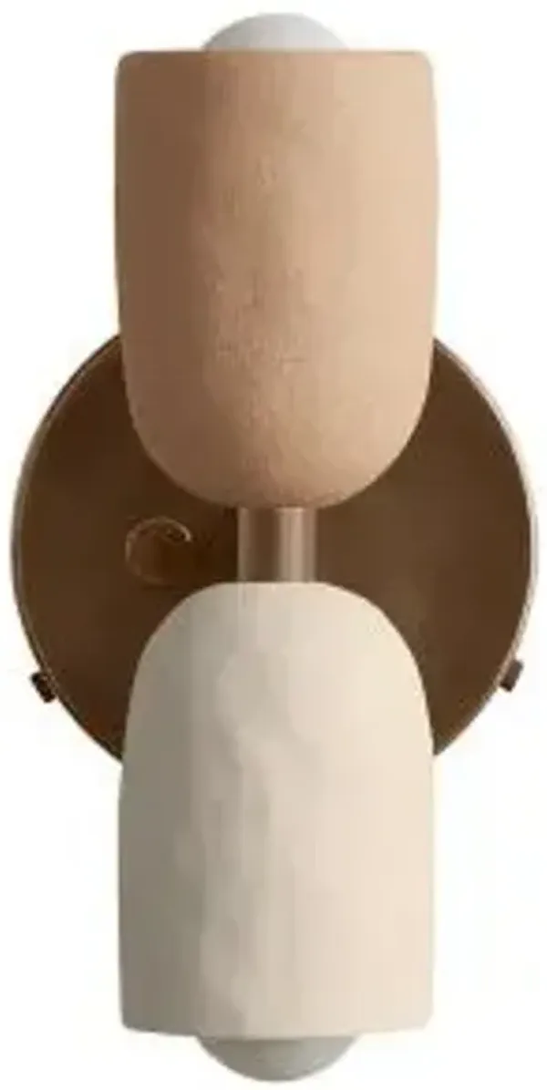 Ceramic Up Down Wall Sconce
