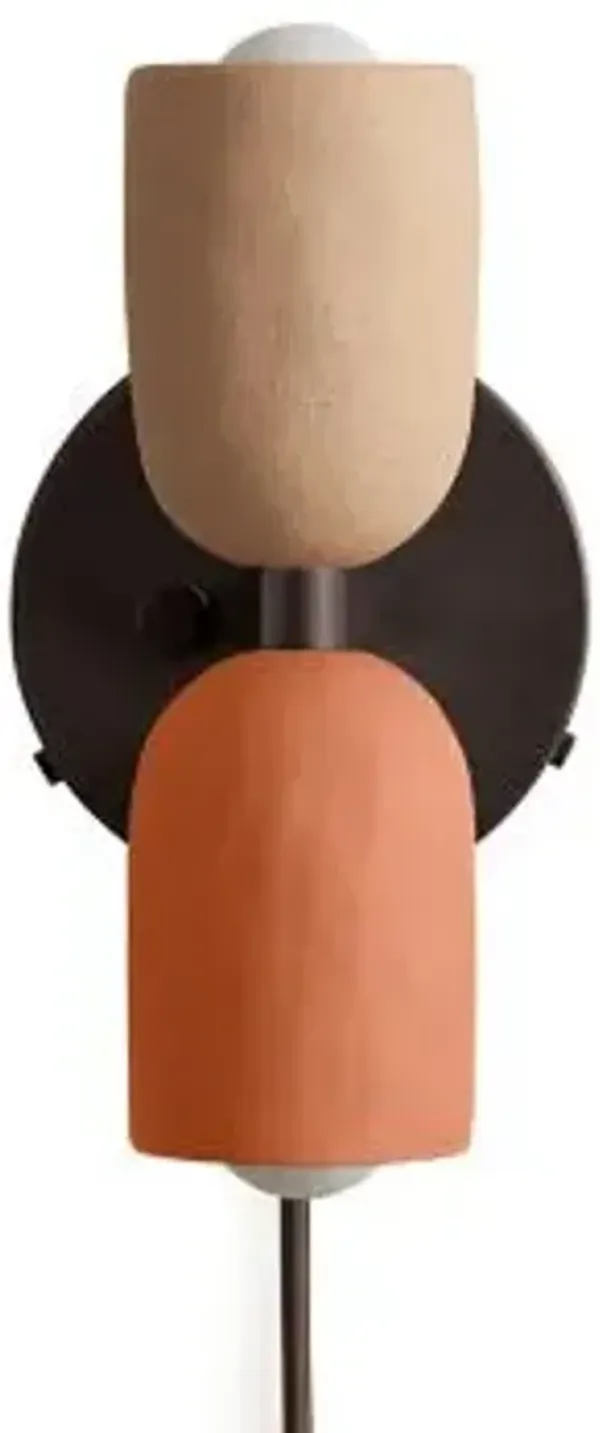 Ceramic Up Down Wall Sconce