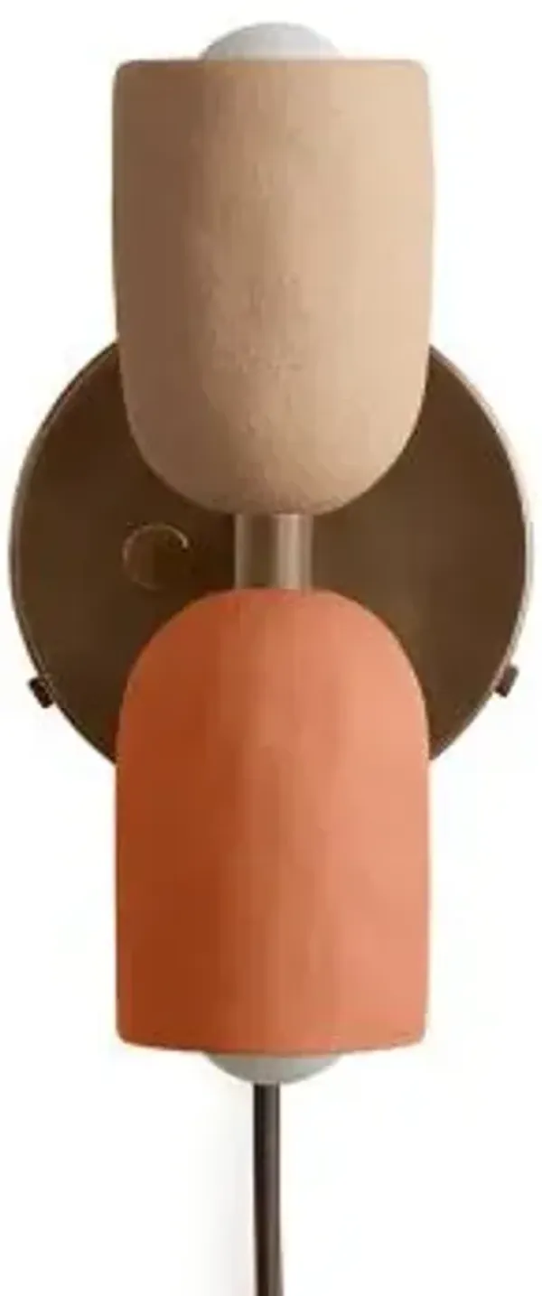 Ceramic Up Down Wall Sconce