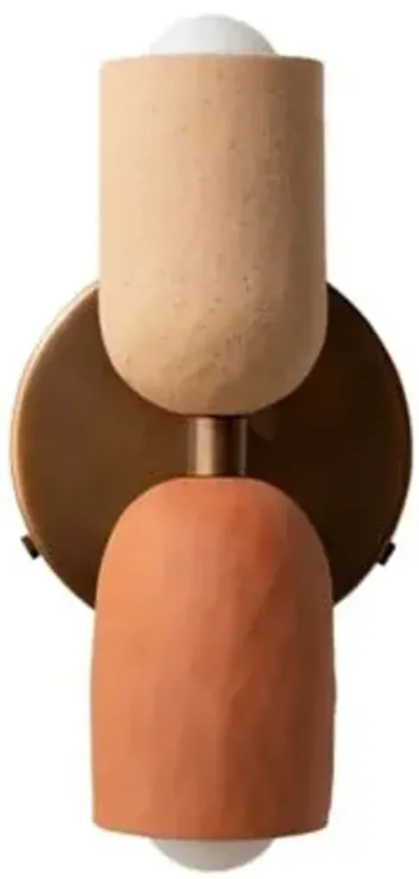 Ceramic Up Down Wall Sconce