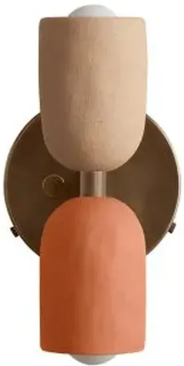 Ceramic Up Down Wall Sconce