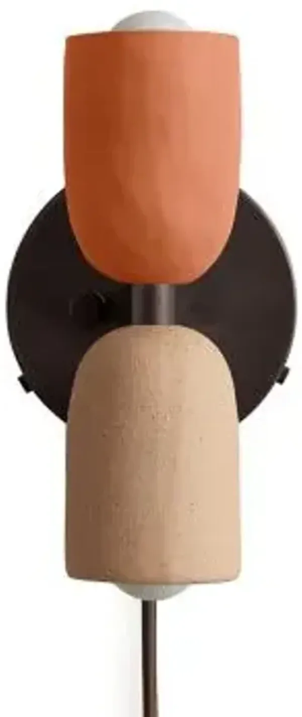 Ceramic Up Down Wall Sconce