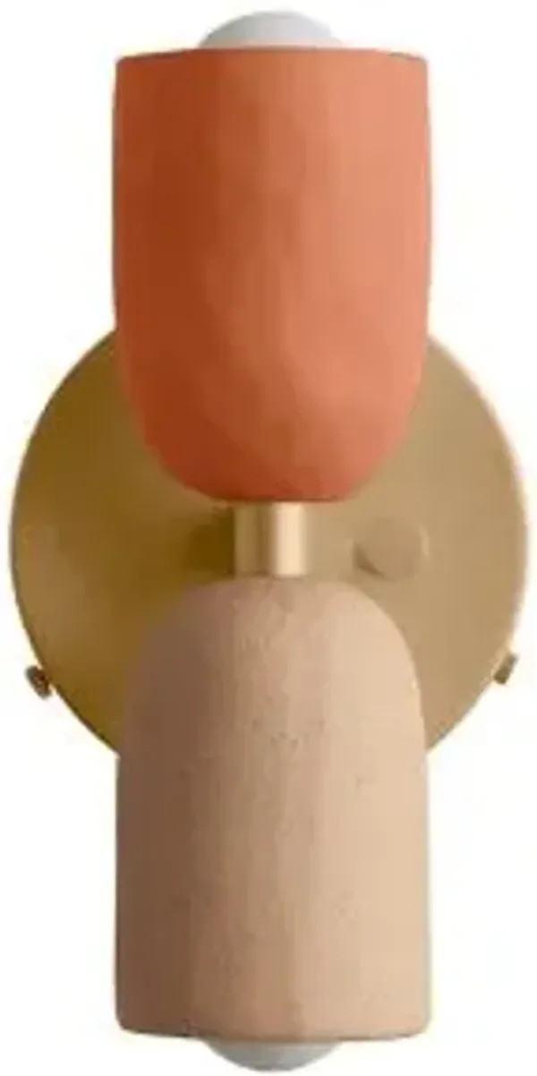 Ceramic Up Down Wall Sconce