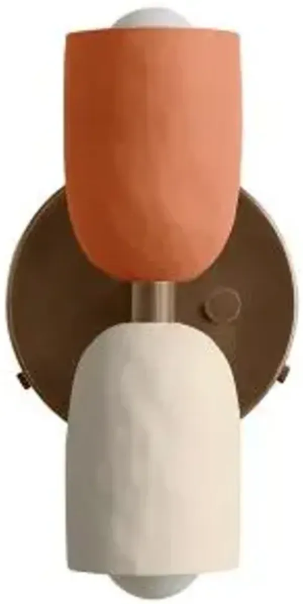 Ceramic Up Down Wall Sconce