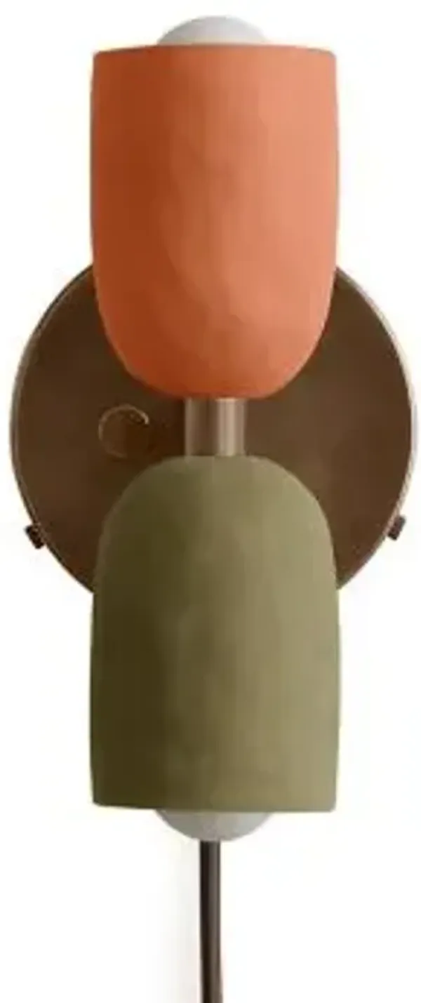 Ceramic Up Down Wall Sconce