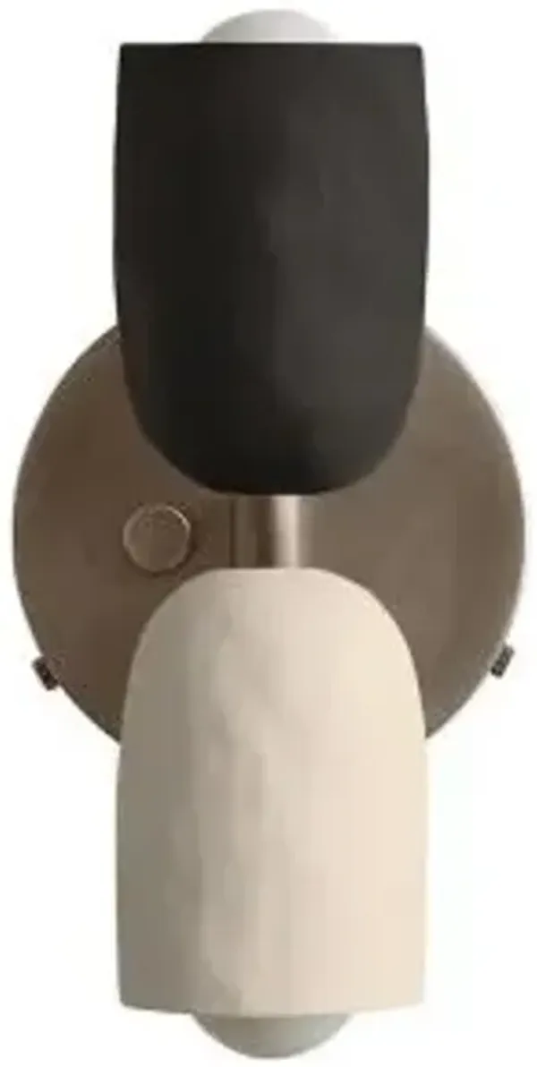 Ceramic Up Down Wall Sconce