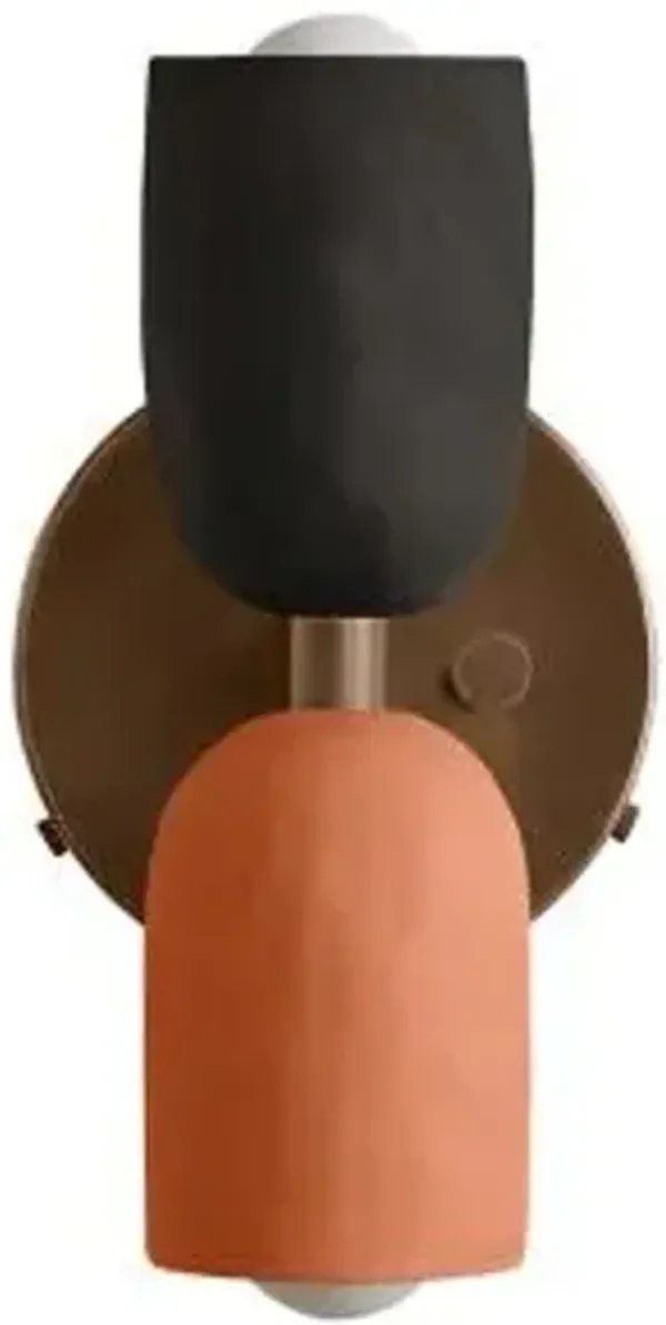 Ceramic Up Down Wall Sconce