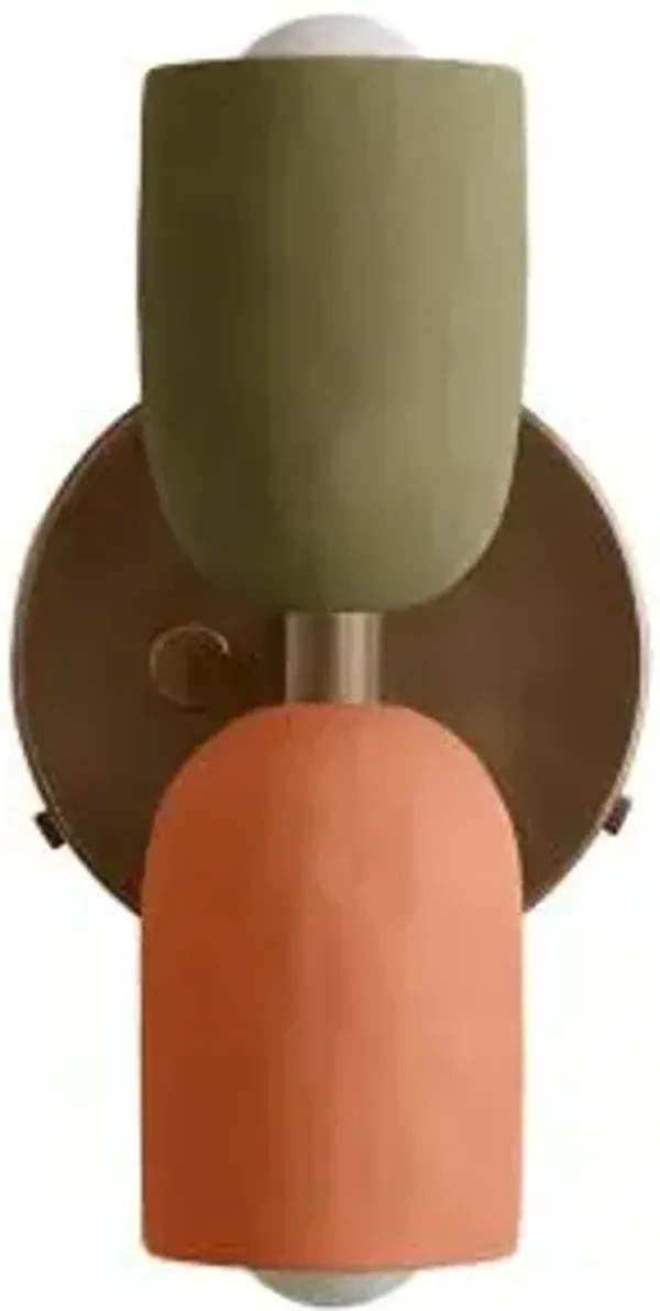 Ceramic Up Down Wall Sconce