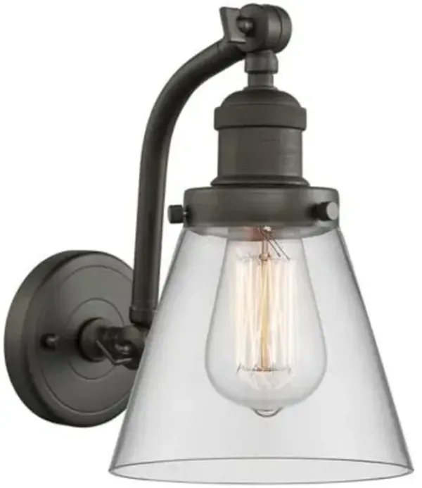 Zachary Glass Curved Arm Wall Sconce